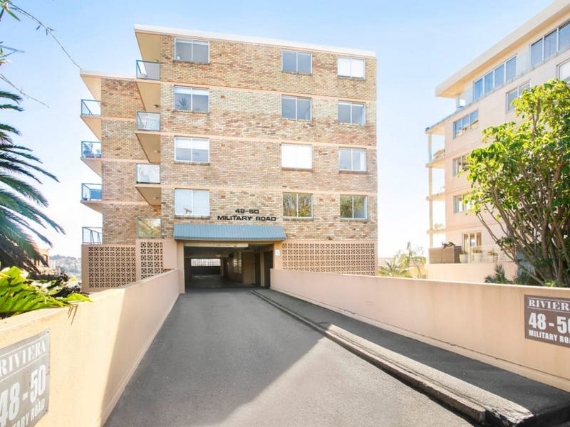 The driveway entrance at 48–50 Military Road, North Bondi