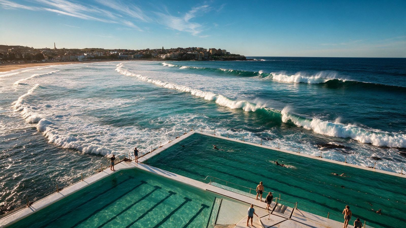 Morning laps at the Bondi Icebergs ocean pools