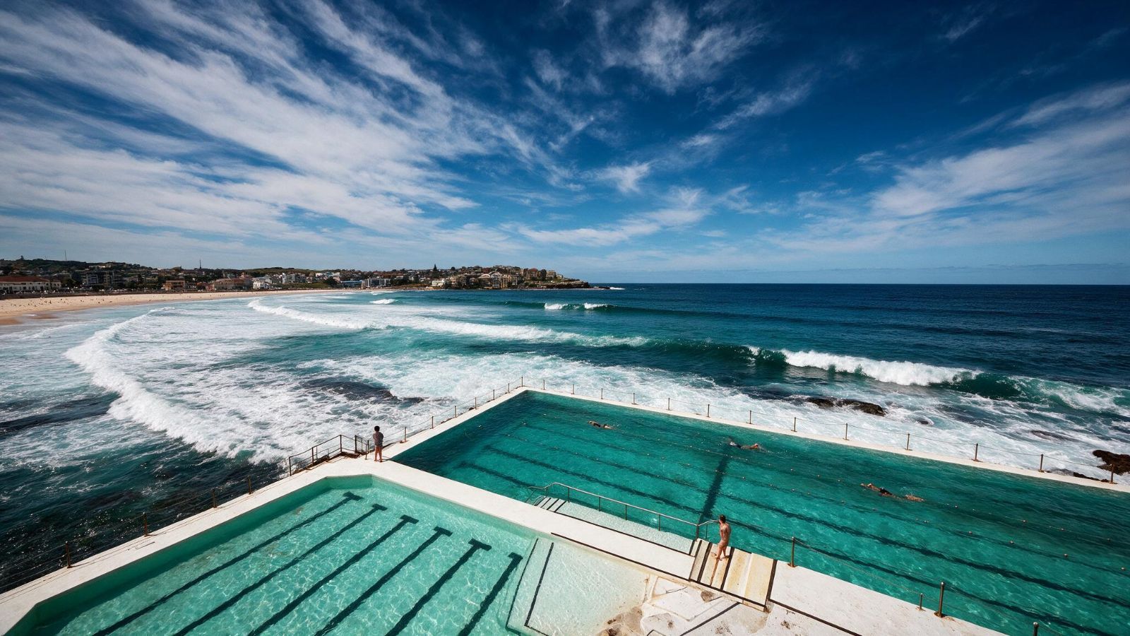 The Bondi coastline looking south along the coastal walk